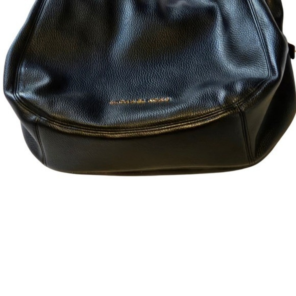 Michael Kors Black Pebbled Leather Hobo Bag Gold Hardware Large - Picture 7 of 14
